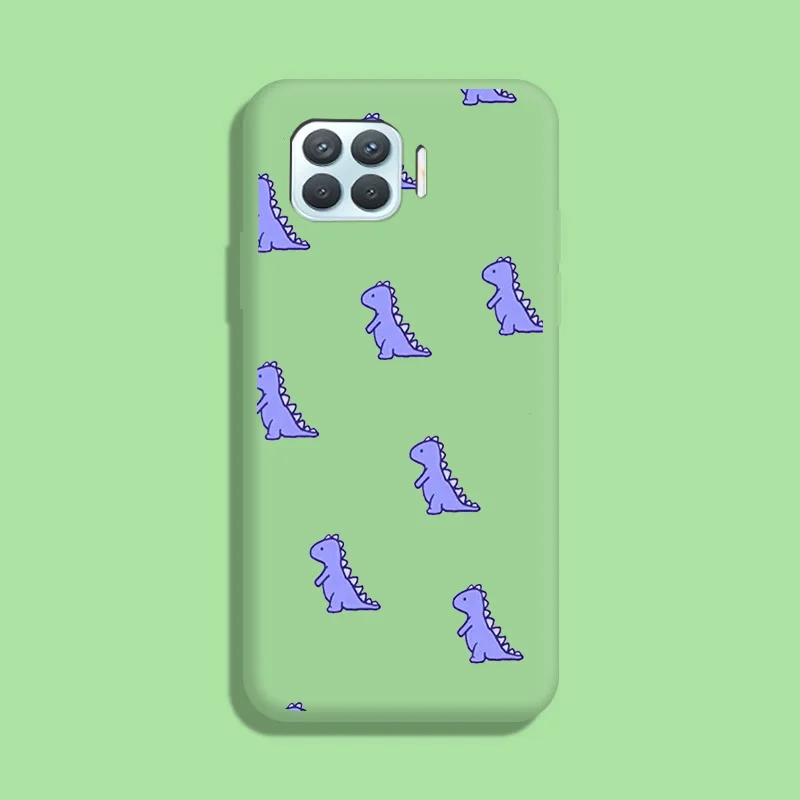 Dinosaur TPU Soft Shell For OPPO F17 Pro A93 4G Case Silicone Personality Tide Case For OPPO Reno 4 Lite Case Cute Fundas oppo flip cover Cases For OPPO