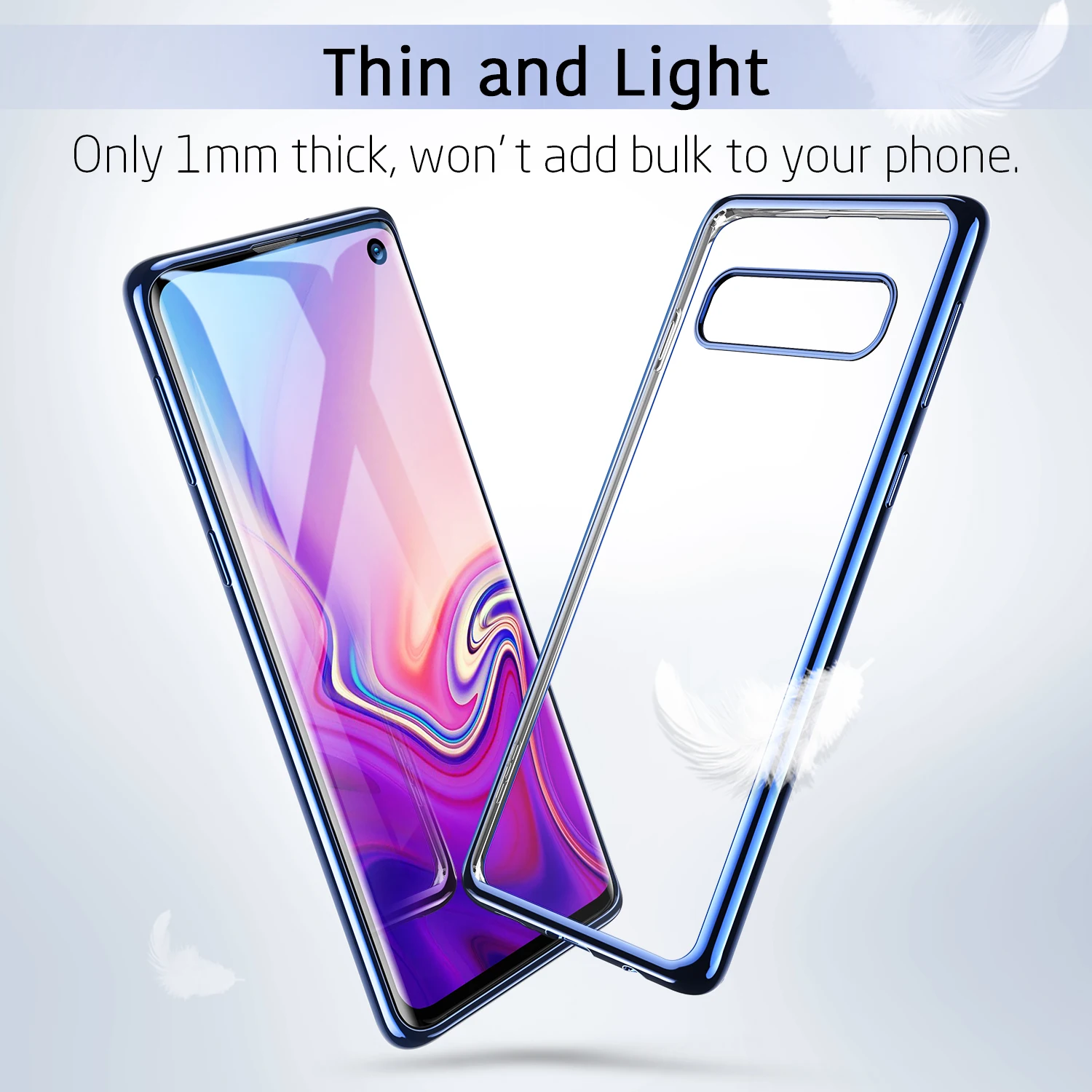 Чехол ESR для samsung Galaxy S10 S10 Plus, мягкий чехол из ТПУ с покрытием, прозрачный чехол, металлический бампер, задний Чехол для samsung S10 Plus