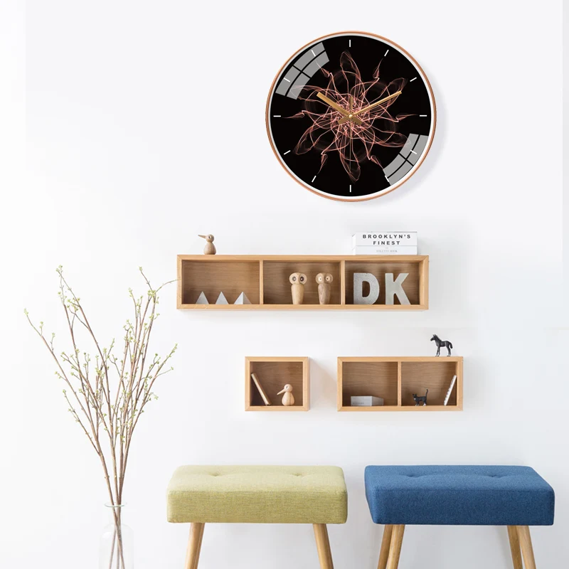 Скандинавские Лепестковые кухонные настенные часы 12 дюймов, декоративные красочные настенные часы, бесшумное движение, современный дизайн, pf102412