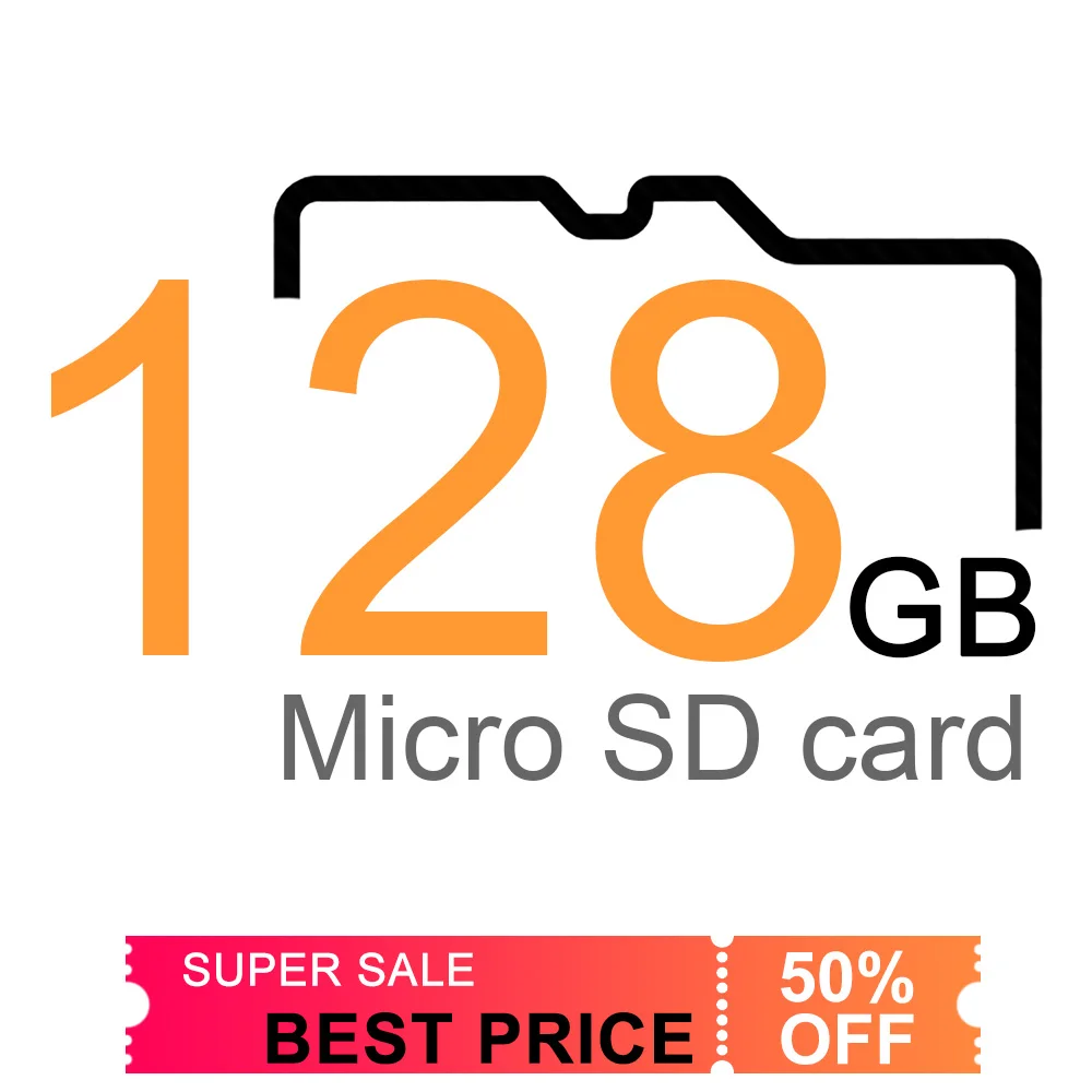 Карта Micro SD 128 Гб | 64 32 для видеозаписи TF флэш-карта памяти класс 10 C10 U1 U3 V30 V60 V90 50%
