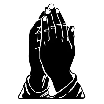 

Praying Hands Christianity Graphic Car-Sticker and Decals for Car Bumper Window Waterproof Car Accessories Interior PVC17*12cm