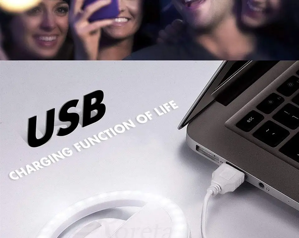 USB зарядка 36 светодиодный светильник для селфи для Iphone светильник ing ночной темноте фотосъемка селфи кольцевой светильник для всех смартфонов
