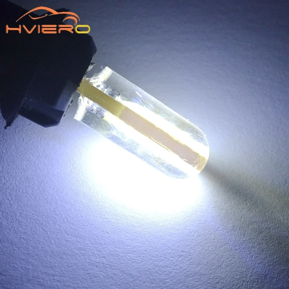 Hviero T10 194 2825 WY5W W5W COB LED Silica gel Waterproof Wedge Light Car marker light reading dome Lamp Auto parking bulbs 12V