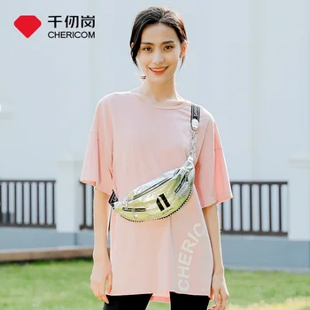 

CHERICOM 2020 Summer new solid color short-sleeved T-shirt loose half sleeve off-shoulder sleeve clavicle top S262053T