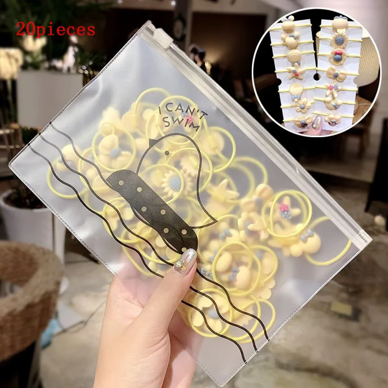 yellow 1 упаковка, эластичная Детская резинка для волос, резинка, аксессуары для женщин и девочек, детская бабочка, кольцо для волос, резинка для волос, резинка для волос, головной убор - Цвет: yellow