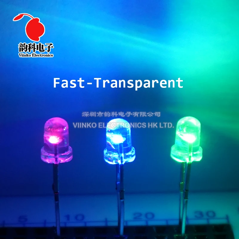 50PCS 3MM DIP LED Red Yellow Green Blue  White high bright bead light emitting 