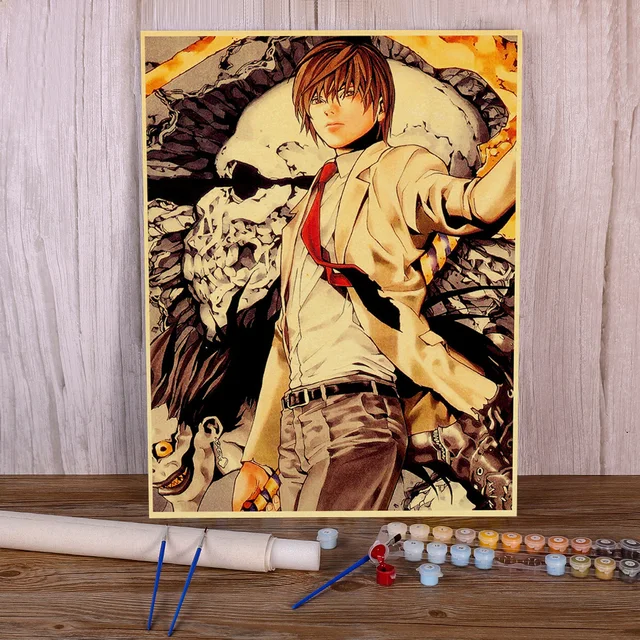 Landscape Classic Anime Series Death Note Coloring By Numbers Complete Kit  Acrylic Paints 40*50 Handiwork - Paint By Number Package - AliExpress