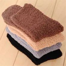 INDJXND, женские кашемировые носки, зимние теплые носки для сна, домашние пушистые коралловые бархатные теплые носки для ног, рождественский подарок, носки до щиколотки