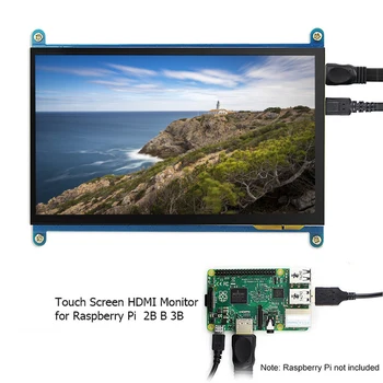 

7 Inch HDMI LCD 1024x600 Resolution Capacitive Touch Screen For Raspberry Pi