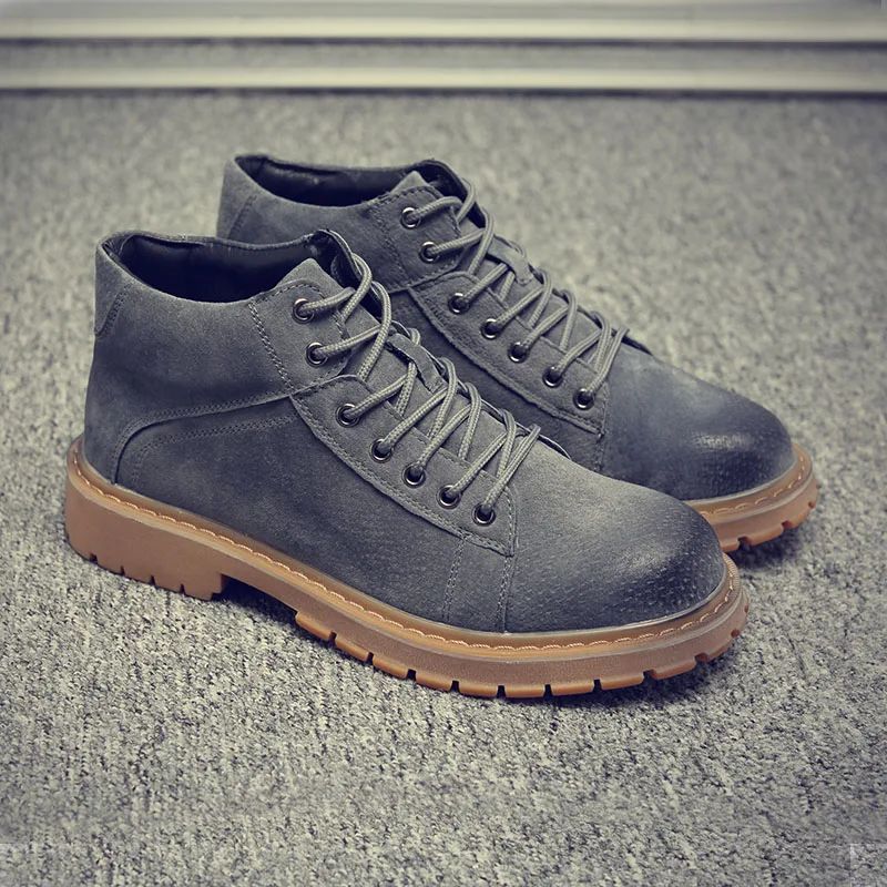 

BONJEAN High Quality Genuine Leather Men Boots Winter Waterproof Ankle Boots Riding Boots Outdoor Working Snow Boots Men Shoes