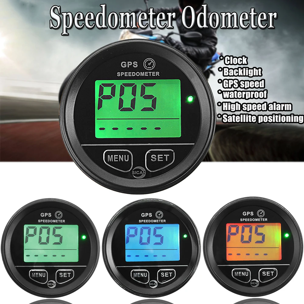 

Fine Quality 12V/24V 60mm Global Positioning System Speedometer Odometer LCD Display for Motorcycle Marine Boat Cart Truck