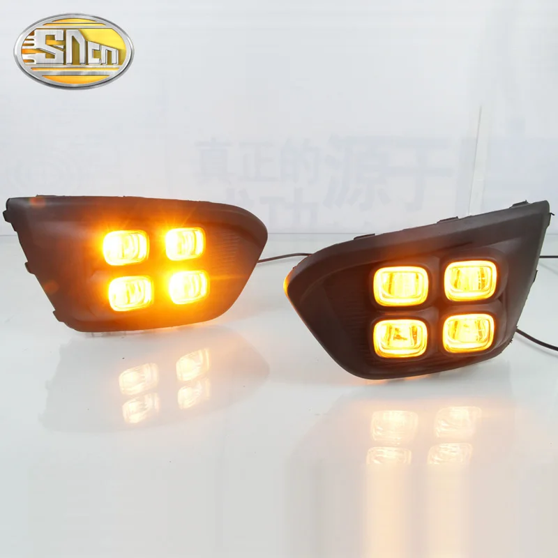  SNCN LED Daytime Running Light For Kia Rio X-line 2018 2019 Car Accessories Waterproof ABS 12V DRL  - 4000203682230