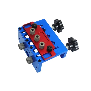 

8/10/15mm Woodworking Self Centering Dowelling Jig 3 in 1 Drill Guide Locator Kit for Furniture Fast Connecting Cam Fitting