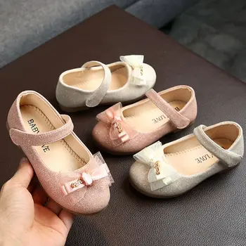 

Fashionable Baby Girl Shoes Bowknot Shining Single Princess Casual Shoes for Toddler Girls