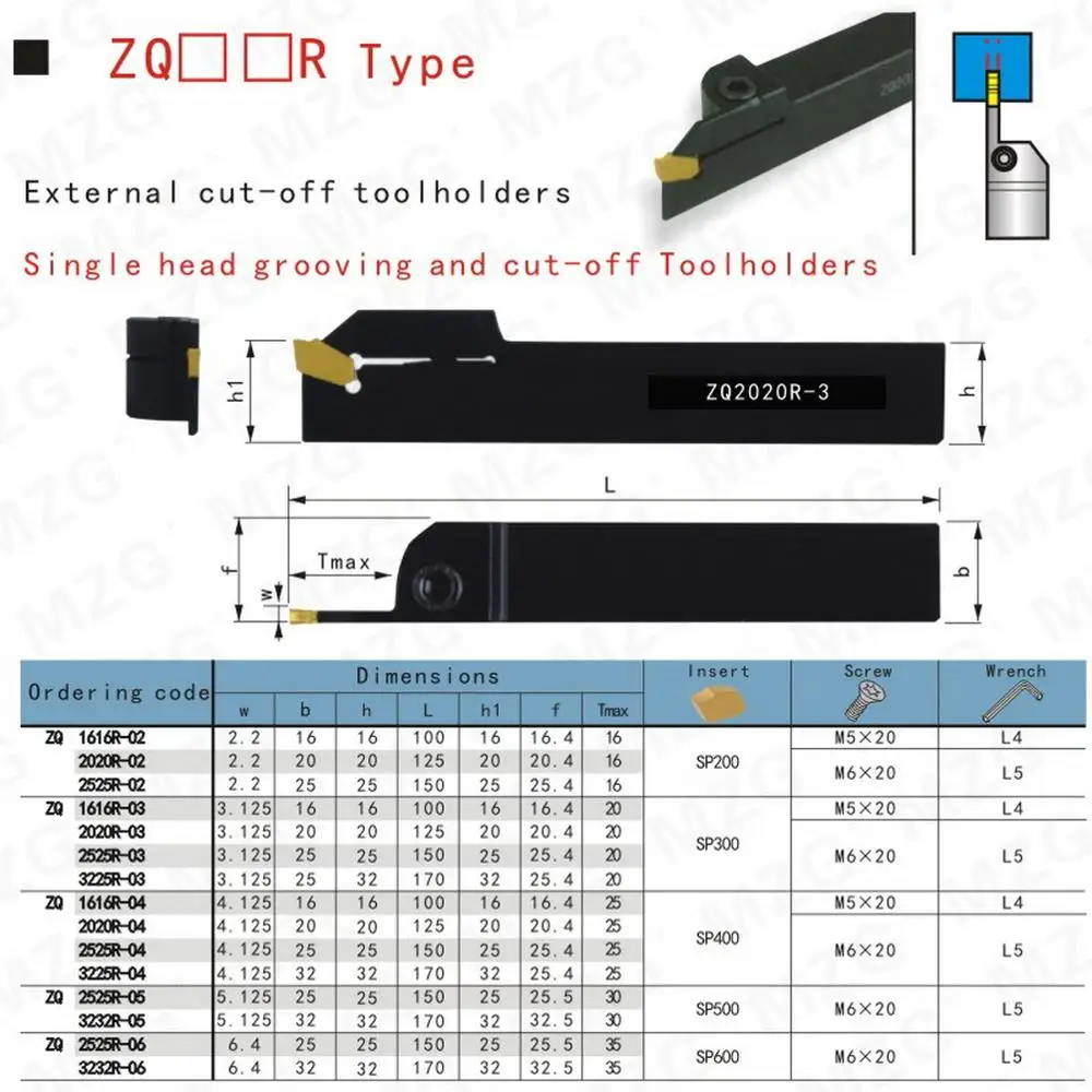 Токарный станок с ЧПУ MZG ZQ 16 20 25 мм ширина пазов 2 мм|parting tool|grooving toolcnc lathe tool |