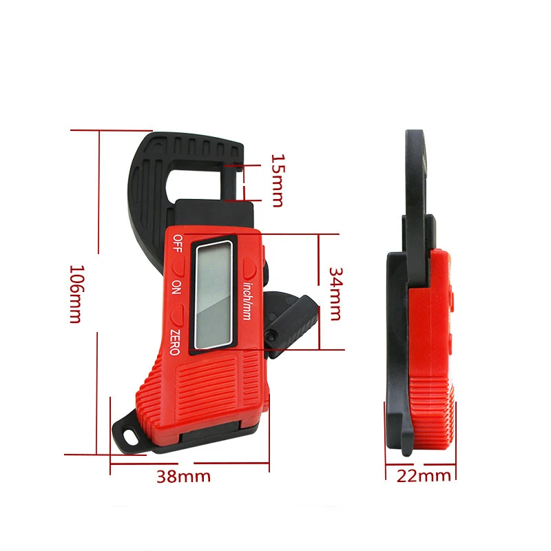 От 0 до 12,7 мм цифровой дисплей толщиномер портативный толщиномер тестер штангенциркуль измеритель ширины измерительный инструмент