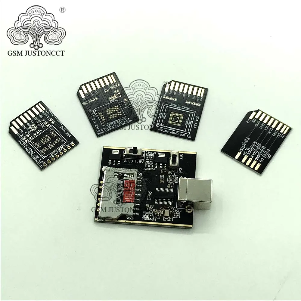 Miracle eMMC адаптер + оборудование 1 0 универсальная Bga 221153254 пластина|Детали устройств