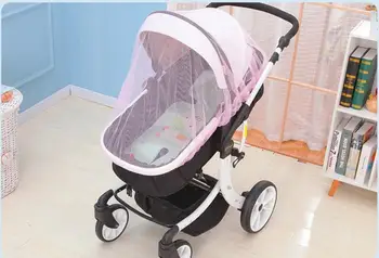 

100pcs Baby Stroller Crip Netting Toddler Pushchair Mosquito Insect Net Safe Mesh Outdoor Baby Care Full Cover Netting