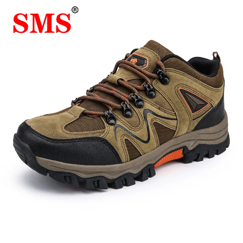 

SMS New Men Hiking Shoes Lace Up Sneakers Men Sport Shoes Outdoor Mountain Climbing Shoes Jogging Trekking Sneakers Plus Size