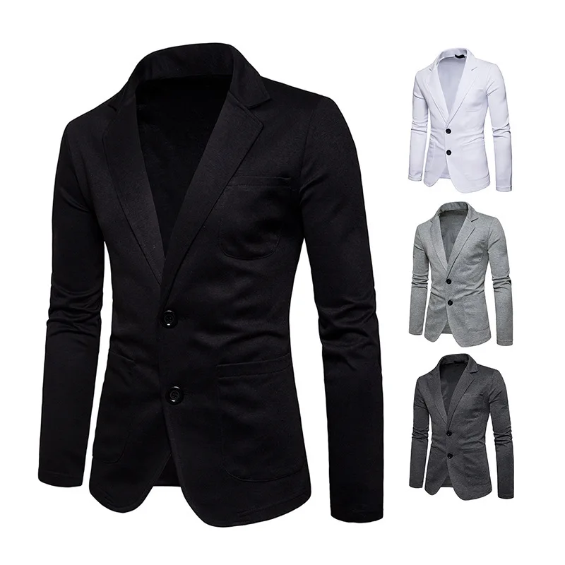 

Men's Fashion Two-button Casual Small Suit Jacket Chinese Clothes for Men