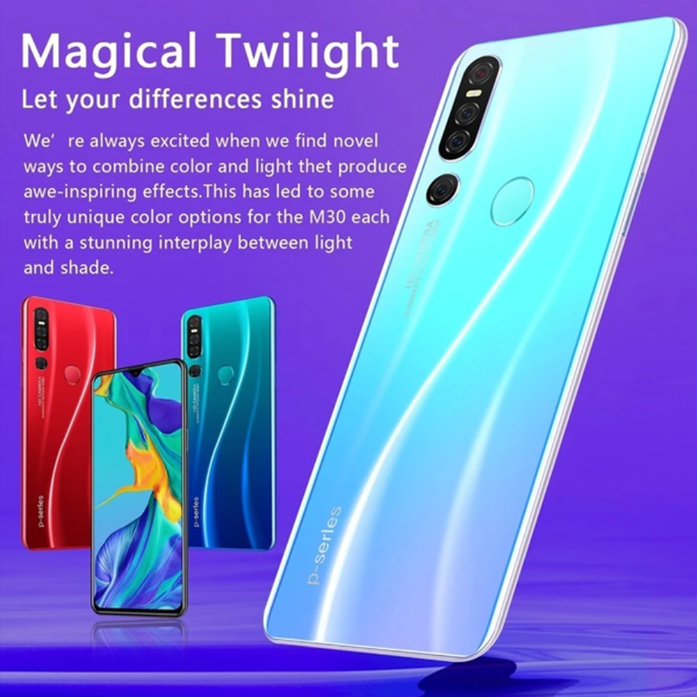 SOYES P30 Pro Mobile Phone Android9.0 RAM 2GB 32GB ROM Smart Unlock Face ID 6.3inch 2 SIM Cards Waterdrop Screen Cellphone