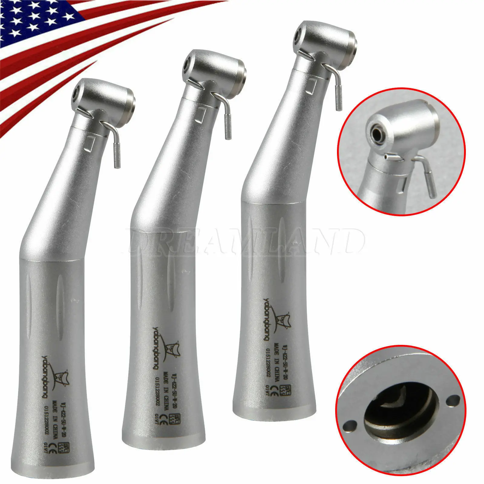 

3 Pieces Dental Push Button 20:1 Reduction Implant Contra Angle Handpiece for NSK SG20