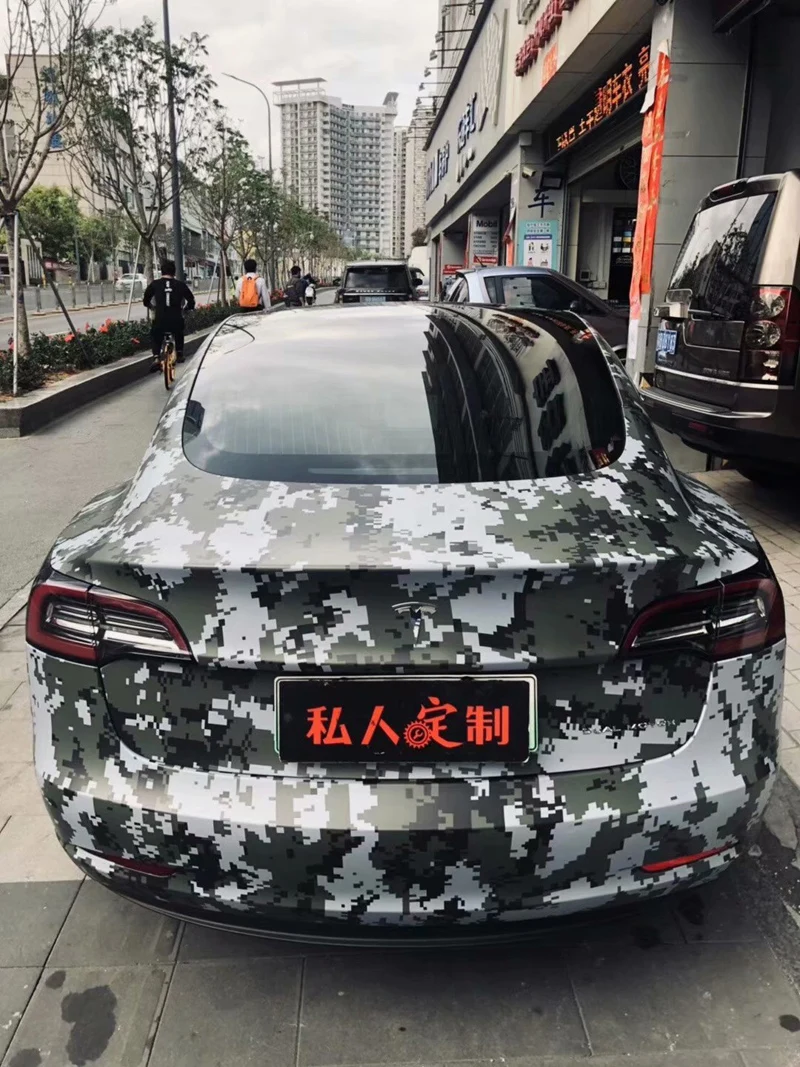 Green Digital Car Wrap Sticker Foil-1