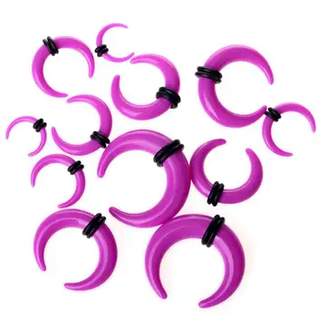 

96Pcs/lot 2-8mm Acrylic Taper Horn Ear Expander Plugs Tunnels Multi Colors Ear Expander Stretchers Tragus Piercing Body Jewlery