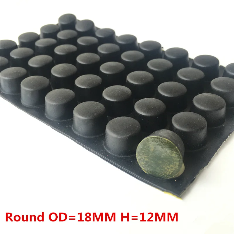 Round Foot Pad 18X20mm Shock Absorber Feet Pad Rubber Anti-shock Self-Adhesive Heightening Anti-Slip Pads Seal Gasket table foot pad,floor protector caps,table leg tips