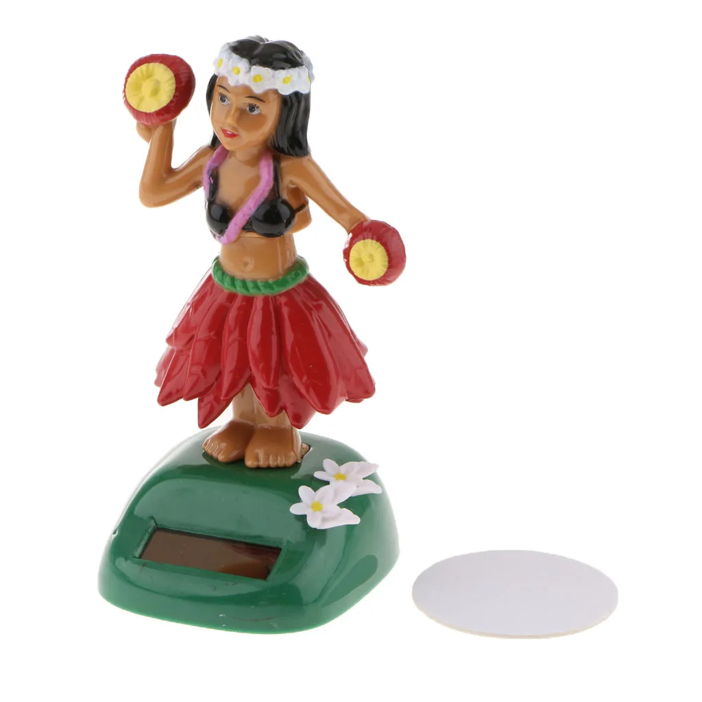 Solar Dancing Hula Girl Solar Powered Toy Bobble Dancer Doll for Car Dashboard