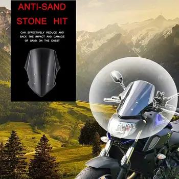 

TiOODRE Motorcycle Stable Windshield High-Density Windshield Wind Deflector For MT-07 FZ-07 2015 2016 2017 2018 2019