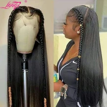 

Bone Straight 13x4 Lace Frontal Human Hair Wigs For Women Brazilian Straight Human Hair Lace Closure Wig 30 Inch Lace Front Wig