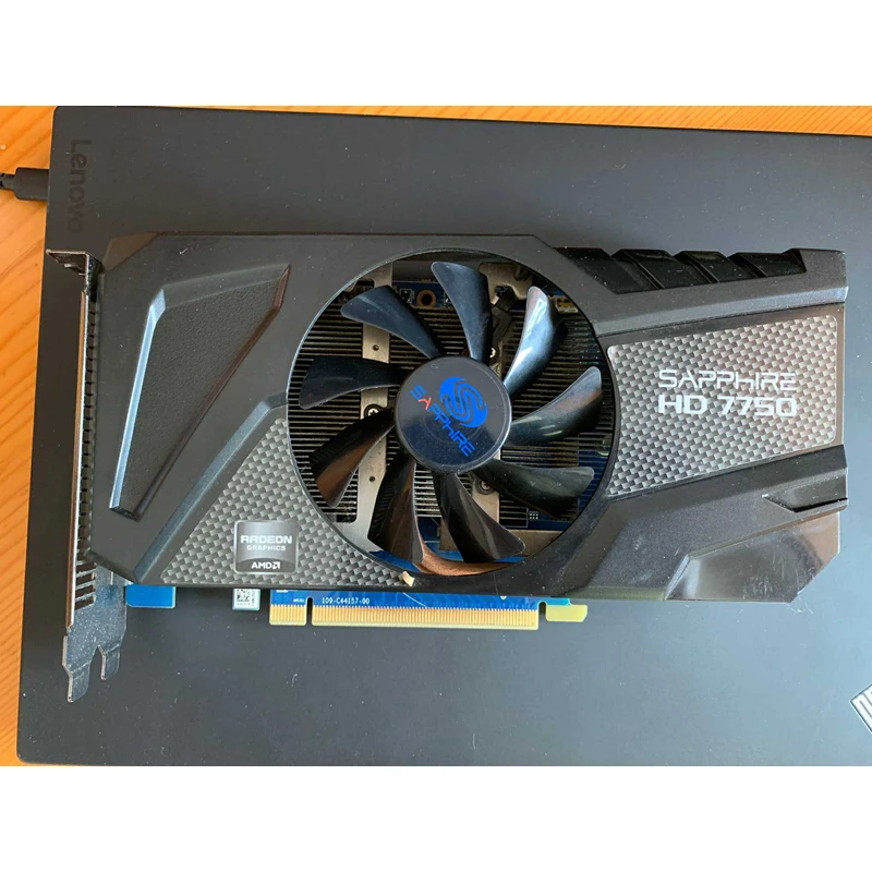 SAPPHIRE Radeon HD 7750 1 ГБ видеокарты GPU AMD HD7750 1 ГБ GDDR5 видеокарты с графическим экраном PC Компьютерная карта игры HDMI PCI-E X16 б/у