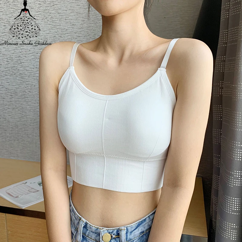 padded crop top bra