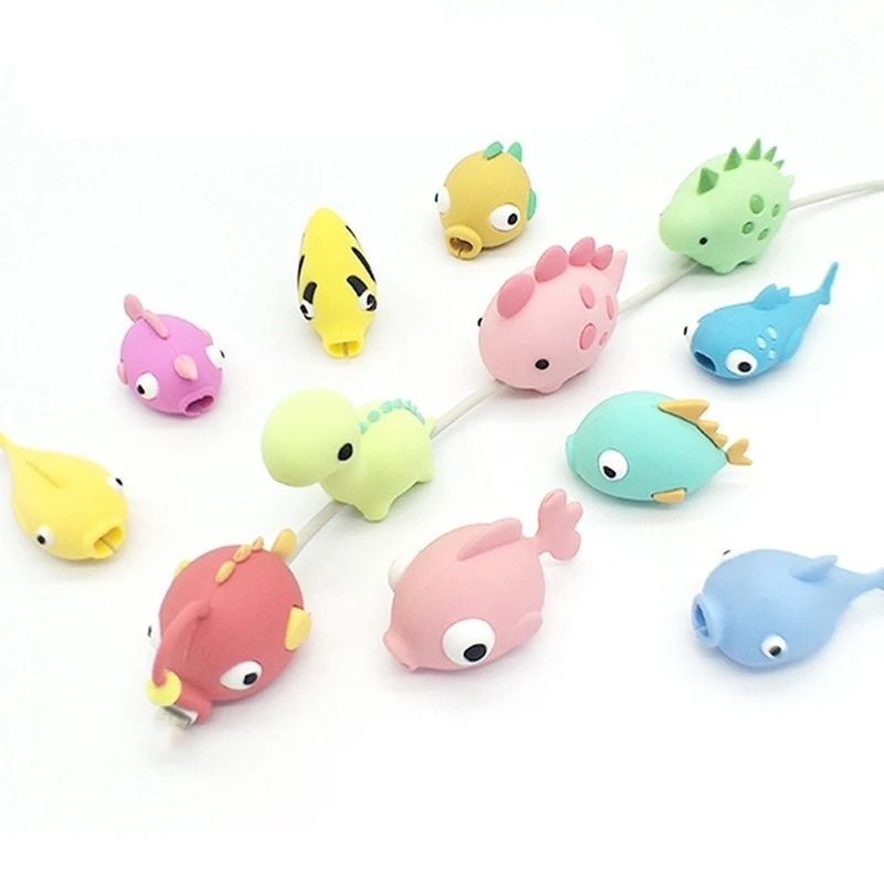 

Protetor de cabo Data Line Cord Protector Cable Winder Cartoon Cable Protector for Samsung Galaxy a50 a70 s10 + ochrona na kabel