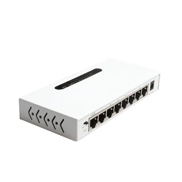 Diewu 8 Порты и разъёмы Gigabit Ethernet сетевой коммутатор Gigabit 10/100/1000 Мбит Настольный концентратор Lan полный/полудуплекс Ethernet-коммутатор(штепсельная Вилка стандарта США - Цвет: EU Plug