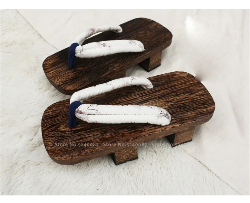 Мужские японские традиционные Сабо Geta деревянные туфли Самурайские Вьетнамки Наруто летние пляжные сандалии для косплея - Цвет: 12