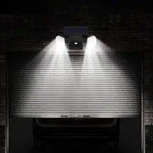 Прочные фонари для крыльца, портативный тонкий дизайн, 56 светодиодный, двойная головка, водонепроницаемые, наружные лампы, Солнечный настенный светильник, датчик, точечный светильник