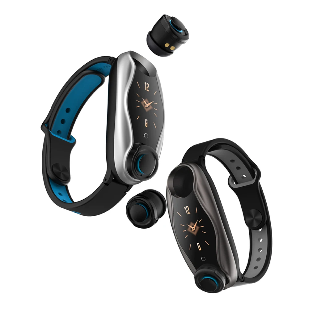 Bluetooth-наушники T90 TWS-гарнитура умные часы фитнес-браслет Siri трекер здоровья
