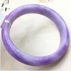 52mm-54mm Натуральный бирманский Изумрудный элегантный 52-62 м светло фиолетовый браслет принцесса нефрит браслет отправить сертификат страны - Цвет камня: 52mm-54mm
