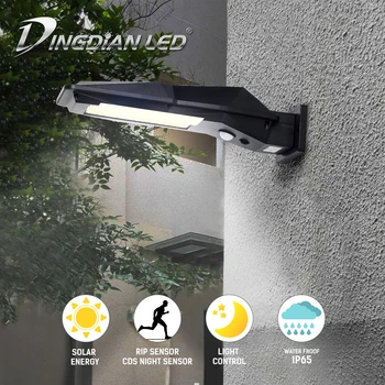 

96 COB LED Solar Light Outdoor Solar Lamp PIR Motion Sensor Wall Light Waterproof Solar Powered Sunlight for Garden Street Light