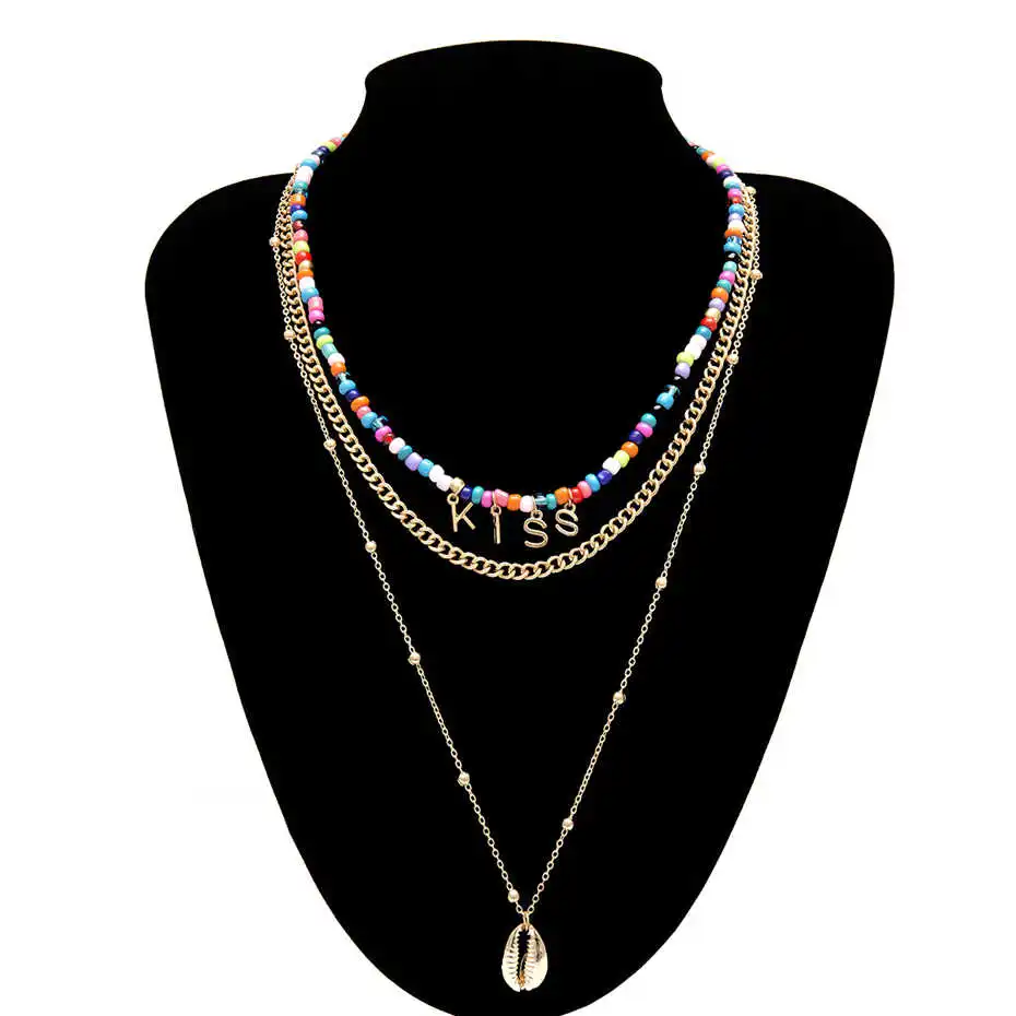 Necklace 18 Сексуальное бикини, Пляжное, многослойное, с кисточкой, с кристаллами, цепочка для тела, модные блестящие стразы, ожерелье, жгут, бюстгальтер для женщин, украшения для тела, подарок - Окраска металла: Necklace 18