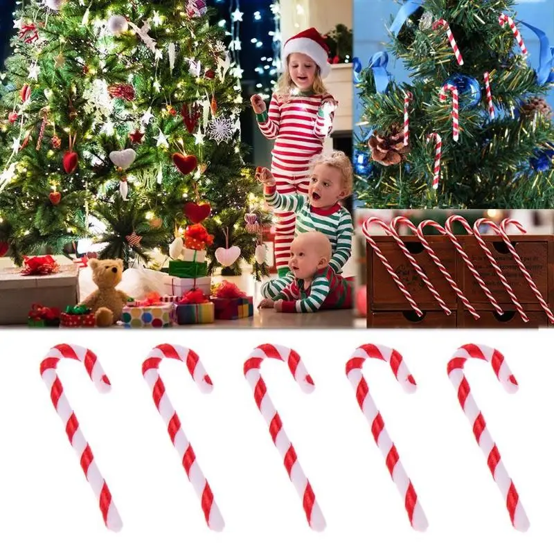 50 шт. конфеты костыль кулон Рождественская елка Декор висячие украшения Рождественский подарок