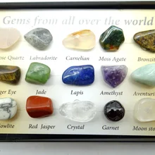 Натуральный камень образцы кварц авантюрин с тигровым глазом хрустальные лайки Lapis образец коробки 15 шт для DIY ювелирных изделий без отверстия