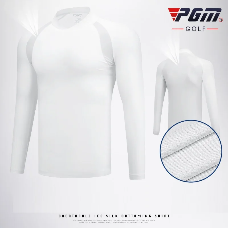 PGM Мужская одежда для гольфа Солнцезащитная рубашка ледяные колготки футболка с длинным рукавом анти-УФ тренировочное нижнее белье рубашки гольф спортивная одежда