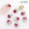 10pcs/pack 3d Crystal Nail Stones 8.6*7.6cm Gold Bottom AB Protein Glitter Diamond Pile Drill Alloy Nail Jewerly Rhinestones#11 4