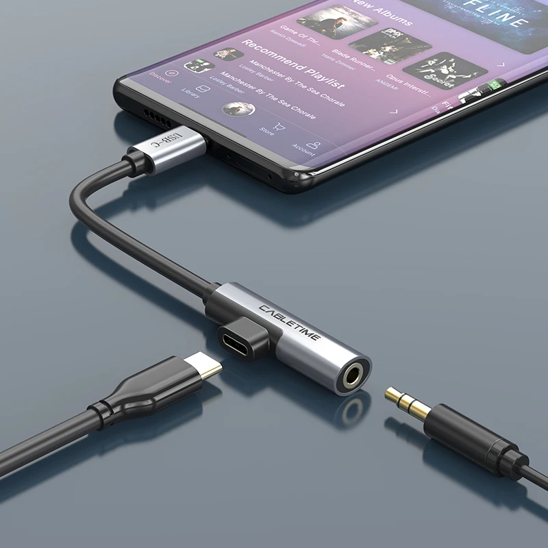 CABLETIME USB C к 3 5 мм Aux Женский кабель Тип 2 в 1 адаптер для наушников huawei P20 Samsung C017| |