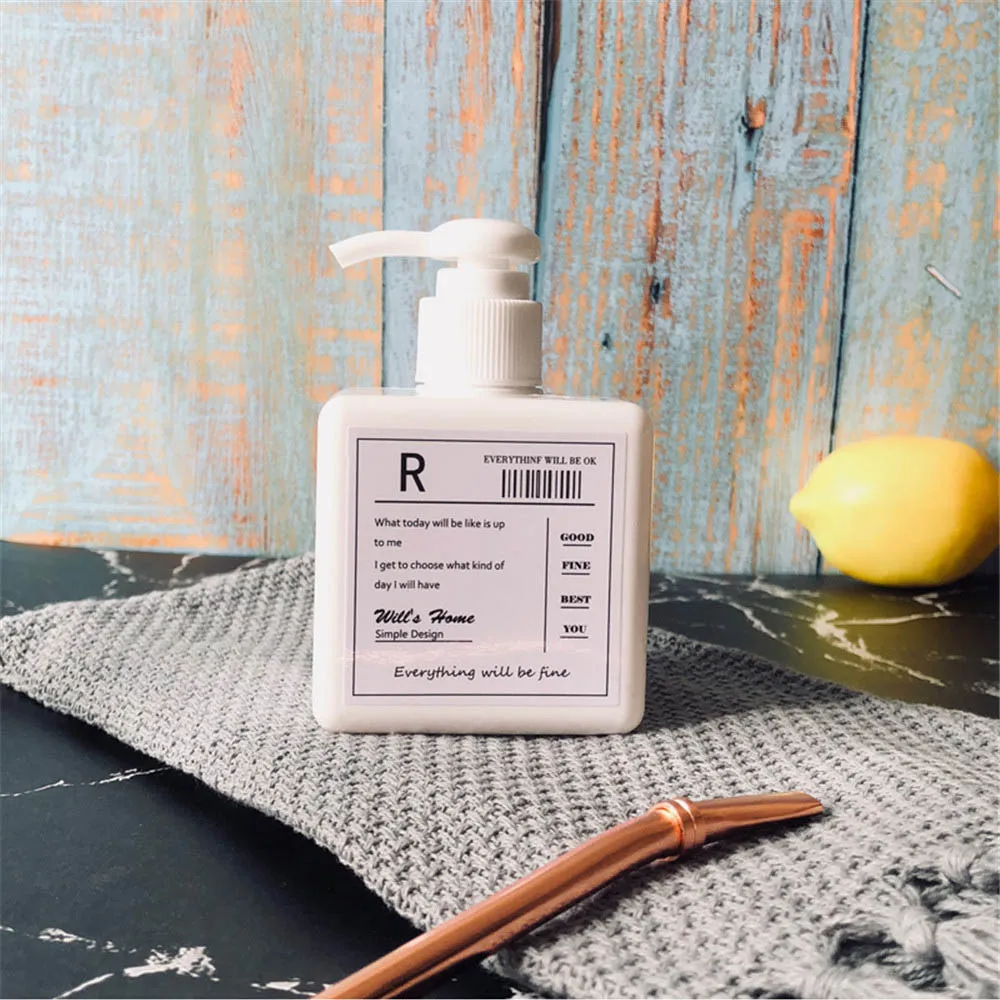 250 мл скандинавские белые квадратные пластиковые бутылки многофункциональная