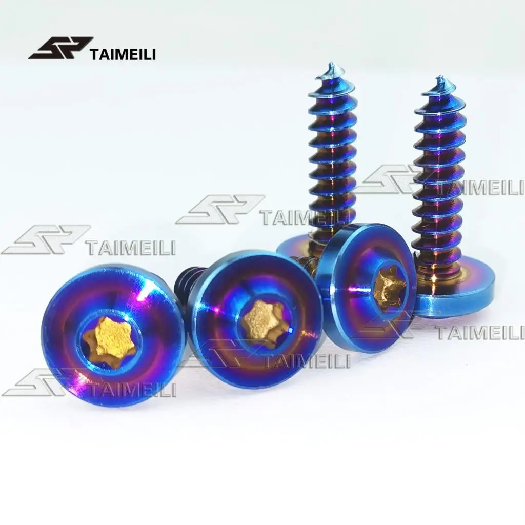5 шт./самонарезающая Фланцевая головка из титанового сплава декоративные винты