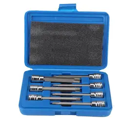 Kit d'outils manuels de réparation automobile, 7 pièces/boîte, entraînement 3/8 pouces T25 T30 T40 T45 T50 T55 T60 à tige Extra longue de 110mm 